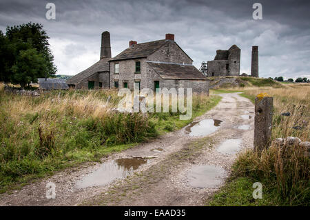 Une mine de plomb désaffectée Magpie mine près de Sheldon dans le Peak District, Derbyshire. Banque D'Images