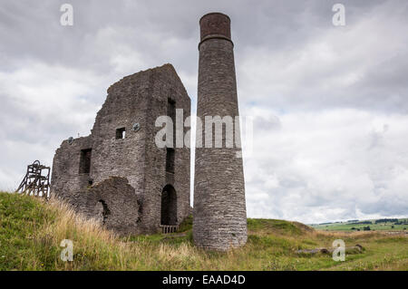 Une mine de plomb désaffectée Magpie mine près de Sheldon dans le Peak District, Derbyshire. Banque D'Images