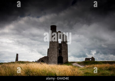 Une mine de plomb désaffectée Magpie mine près de Sheldon dans le Peak District, Derbyshire. Banque D'Images