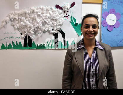 Aurait été la seule institution en Palestine, qui se concentre sur le travail avec les enfants handicapés mentaux, est le centre de Star Mountain près de Ramallah s'exécute par l'Église de les Frères moraves, qui vient de la République tchèque. Sur la photo le directeur du centre Ghada Nasser près de Ramallah, en Palestine, le 6 novembre 2014. (CTK Photo/Filip Nerad) Banque D'Images