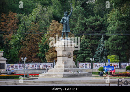Monument de Stefan cel Mare, la Grande, à Chisinau, Moldova Banque D'Images
