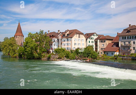 La vieille ville de Bremgarten, près de Zurich, Suisse Banque D'Images