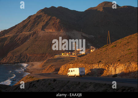 Caravane au cap de Parc Naturel Cabo de Gata - Nijar, Almeria Espagne Banque D'Images