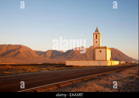 "Iglesia de Las Salinas" dans l'église Saint-François, La Almadraba de Monteleva, Parc Naturel Cabo de Gata - Nijar, Almeria Espagne Banque D'Images