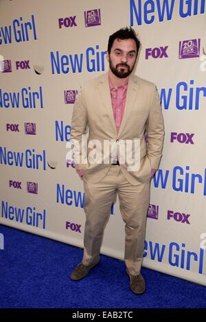 Assister à des célébrités NEW GIRL Saison 3 finale la présélection et de groupe à Zanuck Théâtre sur la FOX. Avec : Jake Johnson Où : Los Angeles, California, United States Quand : 08 mai 2014 Banque D'Images