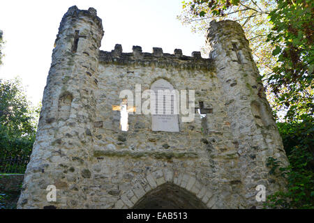 Passerelle médiévale, château de Reigate, Reigate, Surrey, Angleterre, Royaume-Uni Banque D'Images