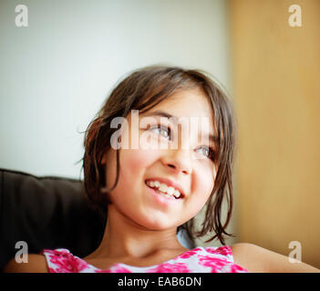 Smiling girl portrait Banque D'Images