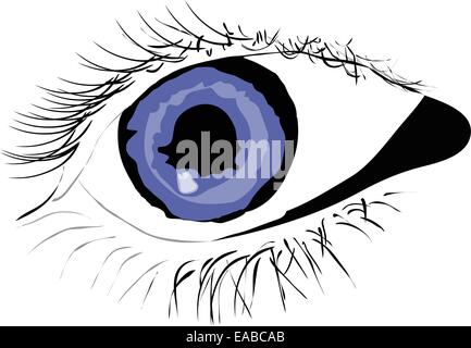 Vecteur de personnes blue eye sur fond blanc Illustration de Vecteur