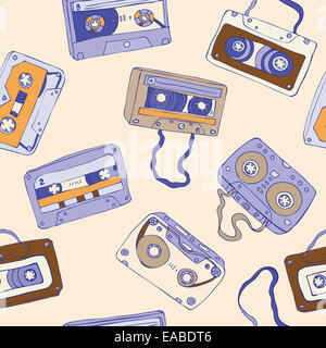 Profil de transparente retro k7 Banque D'Images