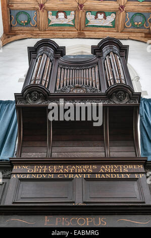 Château d'Auckland, comté de Durham, Royaume-Uni. L'orgue dans la chapelle fut construite en 1688 par le célèbre artisan 'Père' Smith Banque D'Images