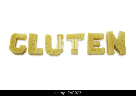 Gluten mot composé de tranches de pain Banque D'Images