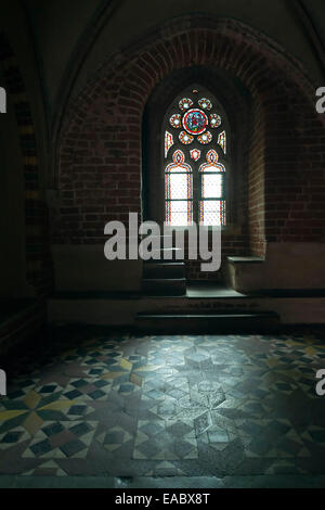 Dans l'intérieur plus grand château gothique en Europe - Malbork. Château teutonique. Liste du patrimoine mondial de l'UNESCO. Banque D'Images