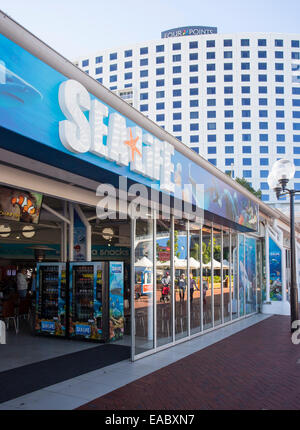 Entrée de Sydney Aquarium Sea Life, Darling Harbour, Sydney, Australie Banque D'Images