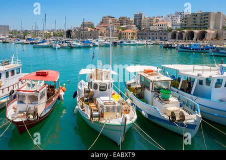 Le port d'Héraklion. Crète, Grèce Banque D'Images