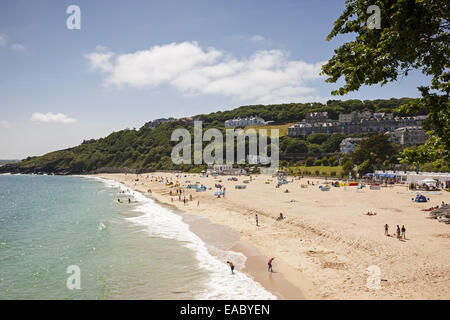 La plage de Carbis Bay, St Ives, Cornwall Banque D'Images