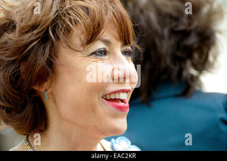 Auteur Kathy Lette à Whitehall en tant que membres de la Ligue Howard pour la réforme pénitentiaire et d'éminents auteurs remettre une pétition Banque D'Images