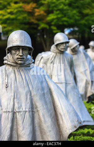 Le Korean War Veterans Memorial est situé à Washington, D.C.'s West Potomac Park, au sud-est de la Lincoln Memorial et juste Banque D'Images