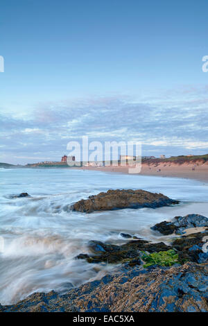 Vue sur la plage de Fistral, Newquay, Cornwall, England, UK Banque D'Images
