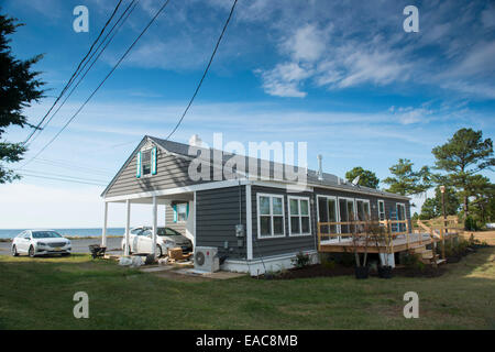 Une propriété à la fin du noyer noir Point Road sur Tilghman Island dans la région de Maryland USA Banque D'Images