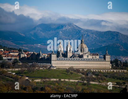 Monastère Royal de San Lorenzo de El Escorial et Guadarrama. Madrid, Espagne. Banque D'Images