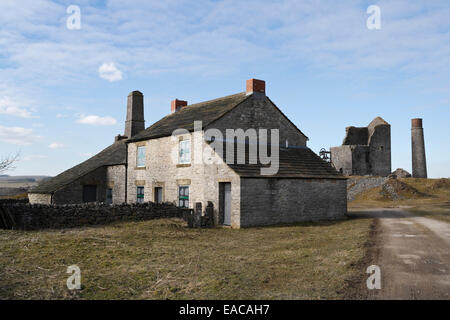 Magpie mine de plomb près de Sheldon dans le Derbyshire Peak District Angleterre. Parc national de Peak District bâtiments industriels préservés Banque D'Images