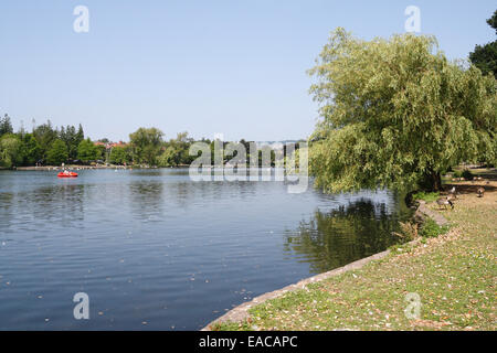 Roath Park Lake à Cardiff au Pays de Galles Banque D'Images