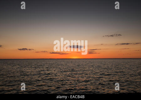 Un coucher de soleil Ciel de Tilghman Island, Talbot County Maryland USA Banque D'Images