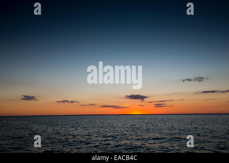 Un coucher de soleil Ciel de Tilghman Island, Talbot County Maryland USA Banque D'Images