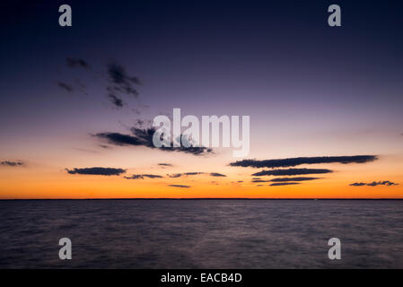 Un coucher de soleil Ciel de Tilghman Island, Talbot County Maryland USA Banque D'Images