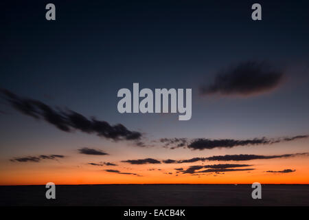 Un coucher de soleil Ciel de Tilghman Island, Talbot County Maryland USA Banque D'Images