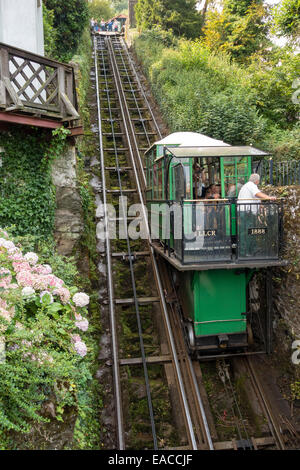 Le Lynton et Lynmouth cliff funiculaire Banque D'Images