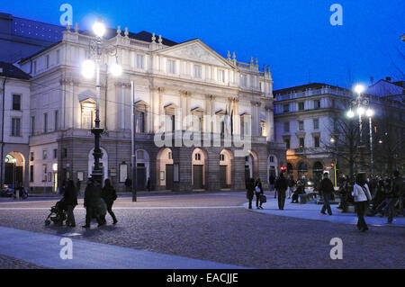 L'Italie, Lombardie, Milan, Scala Carré, Teatro alla Scala, l'Opéra Théâtre Banque D'Images