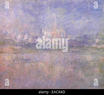 Vétheuil dans le brouillard, Claude Monet 1879 Banque D'Images