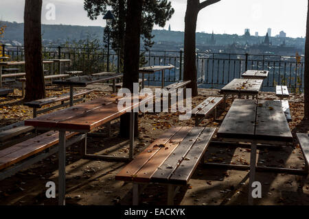 Château Letensky, Restaurant jardin, Letna Prague République Tchèque Banque D'Images