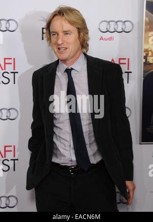 Los Angeles, CA, USA. 11Th Nov, 2014. Owen Wilson aux arrivées pour la premiere HOMESMAN le festival de 2014, le Kodak Theater à Hollywood et Highland Center, Los Angeles, CA, 11 novembre 2014. Credit : Dee Cercone/Everett Collection/Alamy Live News Banque D'Images