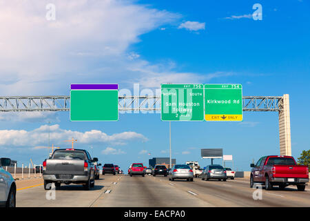 Houston Katy Fwy autoroute interstate 10 trafic au Texas USA US Banque D'Images