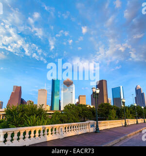 Toits de Houston Texas USA Pont St Sabine Amérique États-unis Banque D'Images