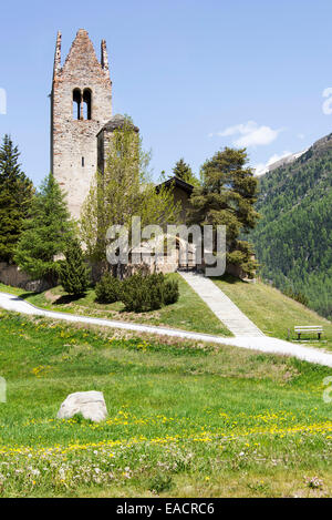 Église San Gian à Celerina - Suisse Banque D'Images