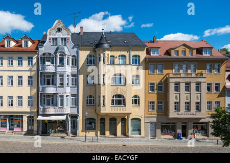 Deux maisons construites dans le style Art Nouveau, centre, Weimar, Thuringe, Allemagne Banque D'Images