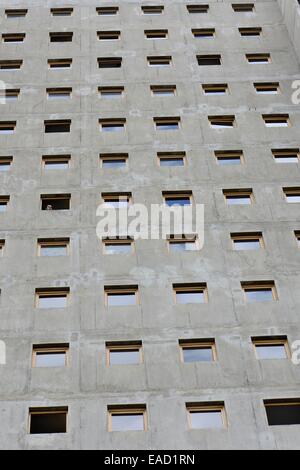 Unité d'habitation, logement, conçu par l'architecte Le Corbusier, Firminy, Rhône-Alpes, France Banque D'Images