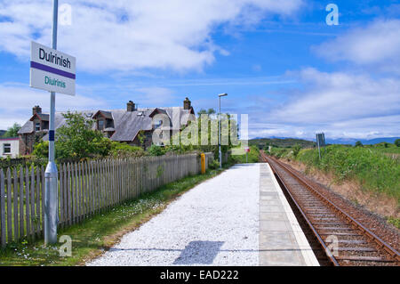Gare à distance à Duirinish sur Scenic Inverness à Kyle of Lochalsh ligne de chemin de fer, l'ouest des Highlands, en Écosse, Royaume-Uni Banque D'Images