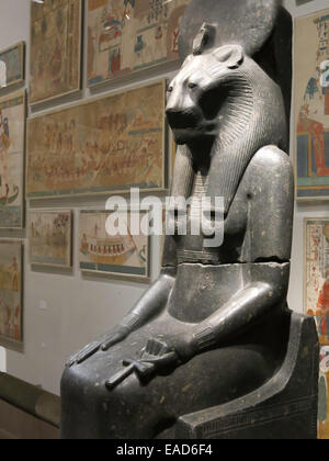 Statue de la déesse égyptienne Sakhmet, Metropolitan Museum of Art, New York, USA Banque D'Images