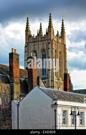 Tour lanterne, Cathédrale St Edmundsbury, Bury St Edmunds, Suffolk, UK Banque D'Images