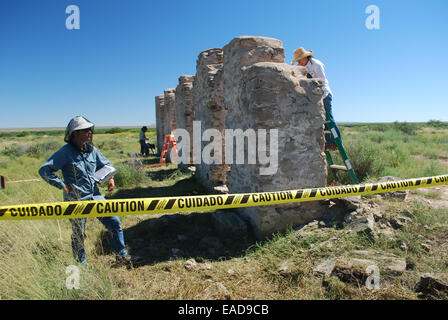 Fort Craig subit une restauration Banque D'Images