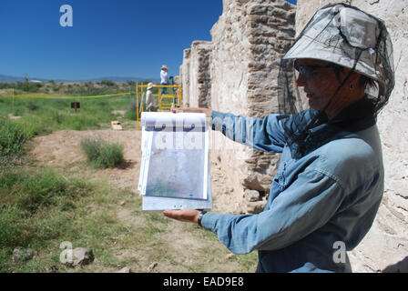 Fort Craig subit une restauration Banque D'Images