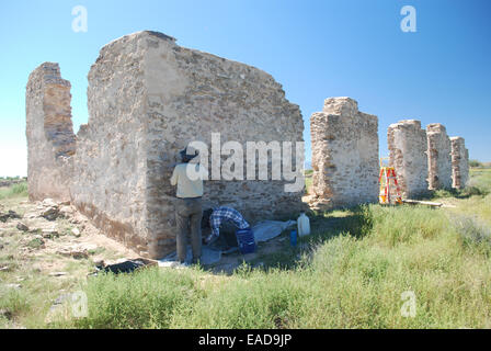 Fort Craig subit une restauration Banque D'Images