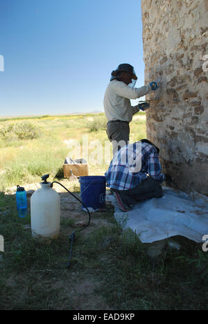 Fort Craig subit une restauration Banque D'Images