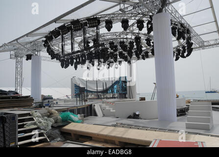 Les préparatifs pour le 67e Festival du Film de Cannes comprend : atmosphère Où : Cannes, France Quand : 10 mai 2014 Banque D'Images