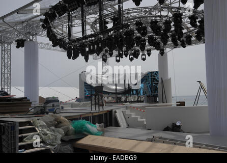 Les préparatifs pour le 67e Festival du Film de Cannes comprend : atmosphère Où : Cannes, France Quand : 10 mai 2014 Banque D'Images