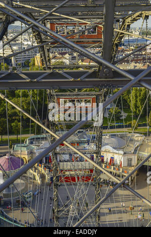 Prater, Roue Riesenrad, Ferry géant, Vienne, Autriche, district 2. Banque D'Images